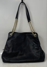 Load image into Gallery viewer, Michael Kors Womens Black Leather Inner Pocket Double Strap Shoulder Handbag