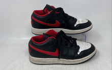 Load image into Gallery viewer, Nike Kids Air Jordan 1 Low Black White Red Lace-Up Sneaker Shoes Size 5.5Y