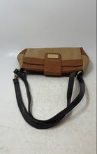 Load image into Gallery viewer, Tignanello Womens Brown Beige Leather Inner Zip Pocket Crossbody Handbag