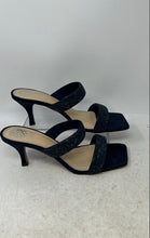 Load image into Gallery viewer, Vince Camuto Womens Aslee Blue Square Toe Slip-On Kitten Slide Sandals Size 10M