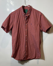 Load image into Gallery viewer, Arturo Calle Mens Red Blue Plaid Short Sleeve Slim Fit Button-Up Shirt Size S