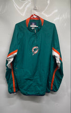 Load image into Gallery viewer, Reebok Mens Aqua Miami Dolphins Athletic Sideline Windbreaker Jacket Size Large