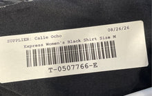 Load image into Gallery viewer, Express Womens Black Short Sleeve V-Neck Blouse Top Size Medium