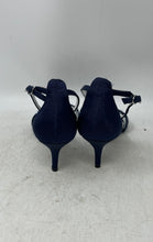 Load image into Gallery viewer, Adrianna Papell Womens Aerin Blue Beaded Evening Ankle Strap Sandals Size 8.5M