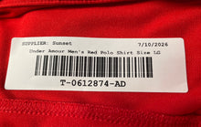 Load image into Gallery viewer, Under Armour Mens HeatGear Red Short Sleeve Loose Golf Polo Shirt Size Large