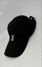 Load image into Gallery viewer, Psycho Bunny Mens Black Embroidered Logo Adjustable Classic Baseball Cap One Sz