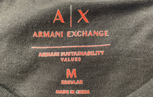 Load image into Gallery viewer, Armani Exchange Mens Black Crew Neck Short Sleeve Pullover T-Shirt Size M