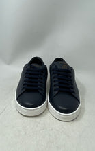 Load image into Gallery viewer, Borbonici Mens Dark Blue Leather Lace-Up Low Top Sneaker Shoes Size 43