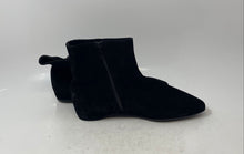 Load image into Gallery viewer, Italeau Womens Black Suede Round Toe Side Zip Ankle Booties Size EU 39