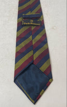 Load image into Gallery viewer, Paolo Rossetti Mens Multicolor Striped Silk Keeper Loop Pointed Tie One Size
