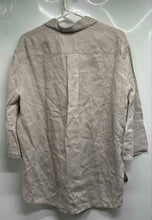 Load image into Gallery viewer, Zara Womens Gray Regular Fit Collared 3/4 Sleeve Button-Up Shirt Size S