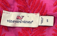 Load image into Gallery viewer, Vineyard Vines Womens Pink Leaf Print Short Bell Sleeve Tie Neck Mini Dress Sz S