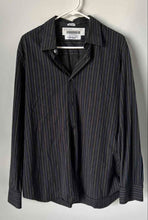 Load image into Gallery viewer, Calvin Klein Mens Multicolor Striped Long Sleeve Collared Button-Up Shirt Size L