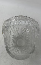 Load image into Gallery viewer, Anna Hutte Clear Crystal Home Decorative Top Handle Basket With Carved Roses