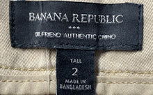 Load image into Gallery viewer, Banana Republic Womens Brown Flat Front Girlfriend Authentic Chino Pants Size 2T