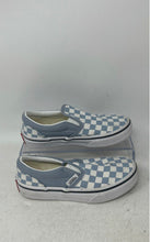 Load image into Gallery viewer, Vans Kids Classic 500714 White Blue Check Slip-On Sneaker Shoes Size 11.5