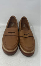 Load image into Gallery viewer, Toms Womens Cara Lug Brown Leather Slip-On Penny Loafer Shoes Size 8.5W