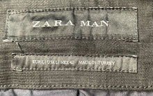 Load image into Gallery viewer, Zara Mens Black Long Sleeve Collared Pockets Button Military Jacket Size L