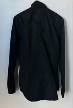 Load image into Gallery viewer, Express Mens Black Cotton Spread Collar Long Sleeve Button-Up Shirt Size Medium