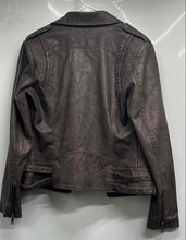 Load image into Gallery viewer, B. Coature Womens Brown Long Sleeve Collared Full-Zip Motorcycle Jacket Size S