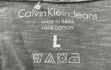 Load image into Gallery viewer, Calvin Klein Jeans Mens Gray Textured Short Sleeve Collared Polo Shirt Size L