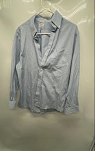 Load image into Gallery viewer, Brooks Brothers Mens Blue White Long Sleeve Dress Shirt Size 15 1/2