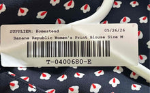 Load image into Gallery viewer, Banana Republic Womens Multicolor Geometric Print Long Sleeve Blouse Top Size M