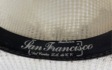 Load image into Gallery viewer, San Francisco Mens Beige Straw Feather Band Wide-Brim Sombreros Cowboy Hat