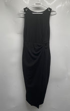 Load image into Gallery viewer, Guess Womens Black Sleeveless Round Neck Gathered Midi Sheath Dress Size S