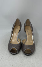 Load image into Gallery viewer, Marc Fisher Womens Joey 3 Silver Glitter Peep Toe D'Orsay Heels Size 8.5M