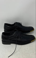 Load image into Gallery viewer, Milano Moda Mens Black Leather Square Toe Lace-Up Oxford Dress Shoes Size 12
