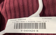 Load image into Gallery viewer, Nine West Womens Burgundy Ribbed Sleeveless Sweater Dress Size Large