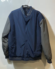 Load image into Gallery viewer, CSG. Mens Blue Long Sleeve Band Collar Pockets Bomber Jacket Size 2XL