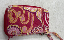 Load image into Gallery viewer, Vera Bradley Womens Red Floral Print Designer Small Accordion Zip-Around Wallet