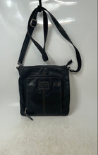 Load image into Gallery viewer, Fossil Womens Black Leather Adjustable Strap Shoulder Crossbody Handbag