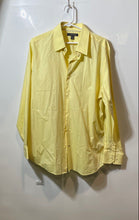 Load image into Gallery viewer, Banana Republic Mens Yellow Stretch Slim Fit Long Sleeve Dress Shirt Sz 16-16.5