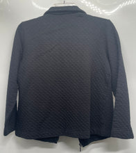 Load image into Gallery viewer, Weekends By Chico's Womens Black Long Sleeve Full-Zip Quilted Jacket Size 0