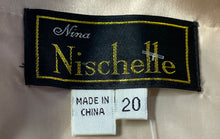 Load image into Gallery viewer, Nina Nischelle Womens Beige Satin Sleeveless Back Zip Shift Dress Size 20