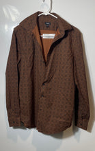 Load image into Gallery viewer, Express Mens Brown Collared Long Sleeve Button-Up Shirt Size Small