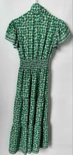 Load image into Gallery viewer, Max Studio London Womens Green Short Sleeve Collared Self-Tie Shirt Dress Sz XS