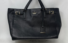 Load image into Gallery viewer, Kate Spade New York Womens Black Leather Inner Pocket Double Strap Satchel Purse
