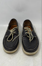 Load image into Gallery viewer, Coach Mens Carlson Black Leather Round Toe Low Top Lace-Up Boat Shoes Size 7D