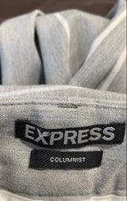 Load image into Gallery viewer, Express Womens Gray White Plaid Columnist Straight Leg Dress Pants Size 4R