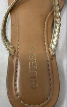 Load image into Gallery viewer, Guess Womens Brown Leather Slip-On Braided Strap Flip Flop Sandals Size 9 M