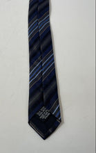 Load image into Gallery viewer, Hugo Boss Mens Blue Multicolor Striped Adjustable Keeper Loop Designer Tie