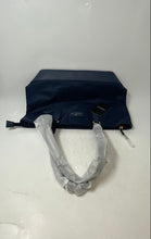 Load image into Gallery viewer, London Fog Womens Blue Inner Pocket Double Strap Shoulder Handbag With Tags