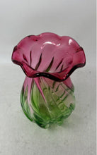 Load image into Gallery viewer, Multicolor Glass Swirl Pattern Flower Theme Home Decorative Vase Collectible