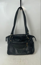 Load image into Gallery viewer, Stone Mountain Womens Dark Green Leather Studded Double Handle Shoulder Handbag