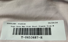 Load image into Gallery viewer, Hugo Boss Mens Pink Spread Collar Short Sleeve Polo Shirt Size Medium