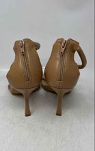Load image into Gallery viewer, Express Womens Beige Leather Open Toe High Heel Ankle Strap Sandals Size 9